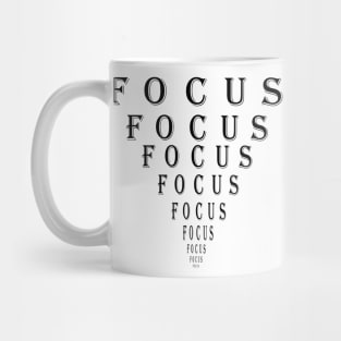 Focus Motivation Eye Chart Mug